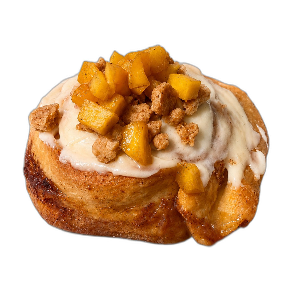 Peach Cobbler Cinnamon Roll