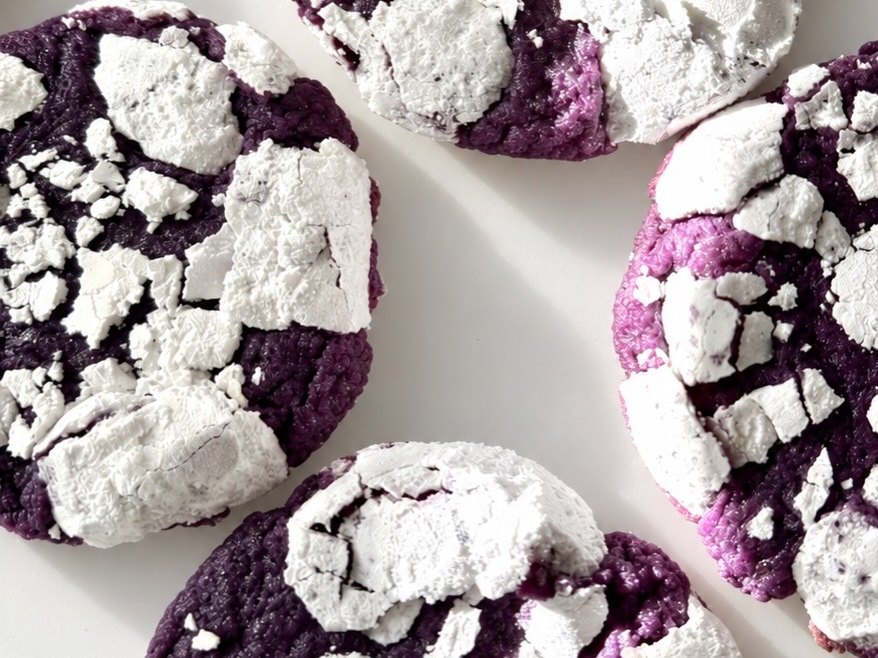 Ube crinkle cookies from Between Naps Bakery